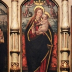 Autore ignoto - Polittico di sant'Antonio abate e santa Maddalena - dettaglio della Madonna detta delle ciliegie
