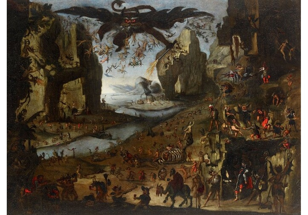 Quadro Su Tela La Tentation De St Antoine Di Dalì - Stampa Artistica Su Tela Incorniciata, 40x20 Cm, Pronta Da Appendere
